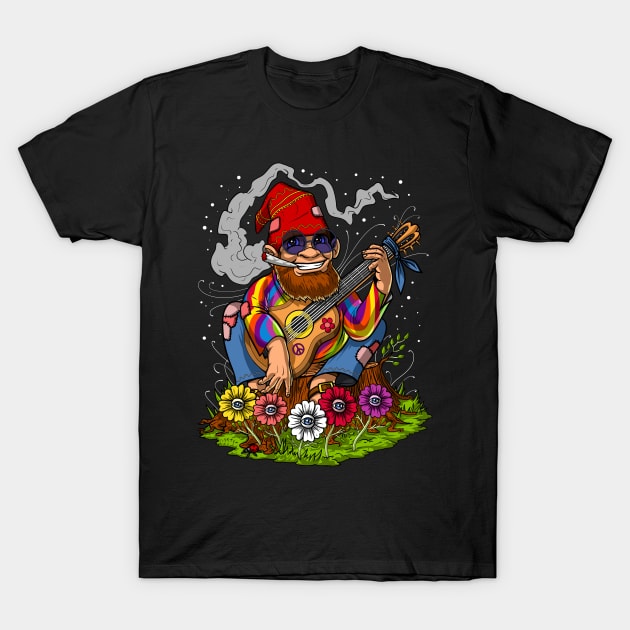 Hippie Gnome T-Shirt by underheaven